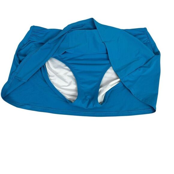 Lands End Womens Swim Skirt with Built in Brief size 8 Blue - Picture 3 of 7